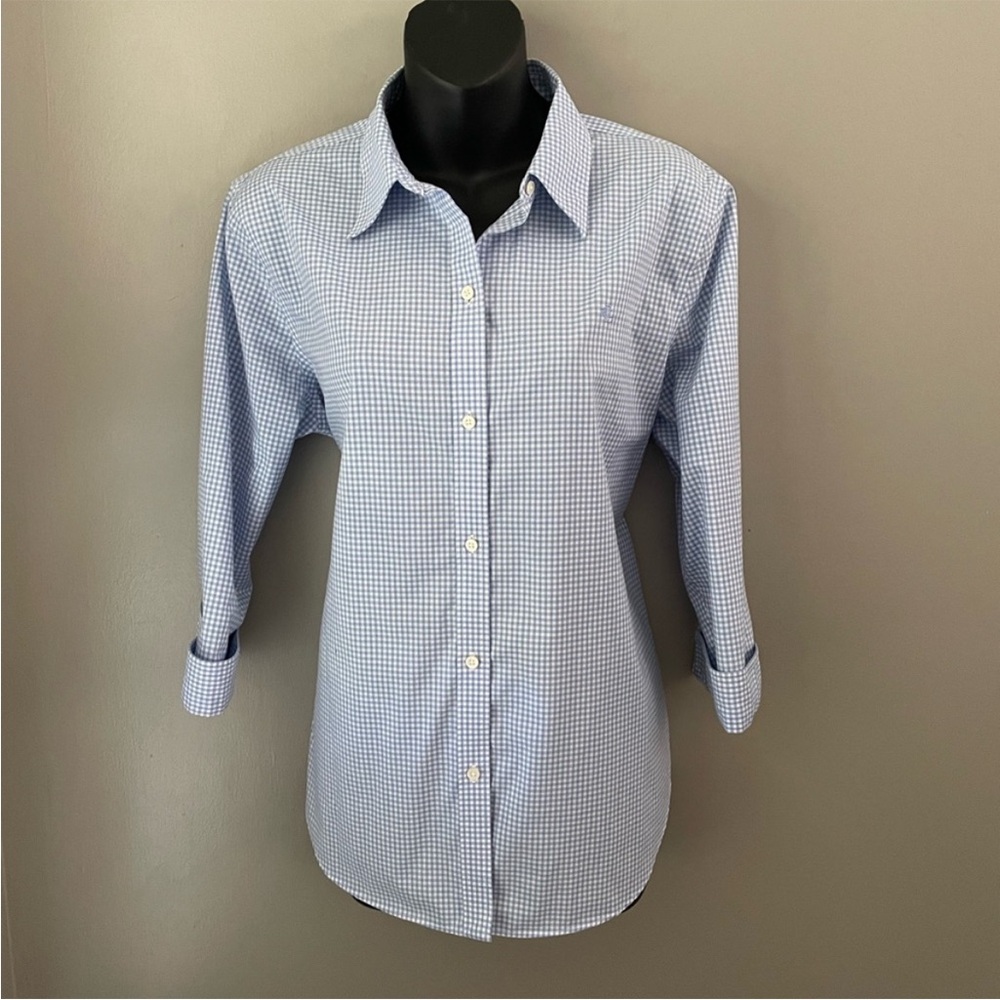Ralph Lauren Light Blue Gingham Button Down Shirt